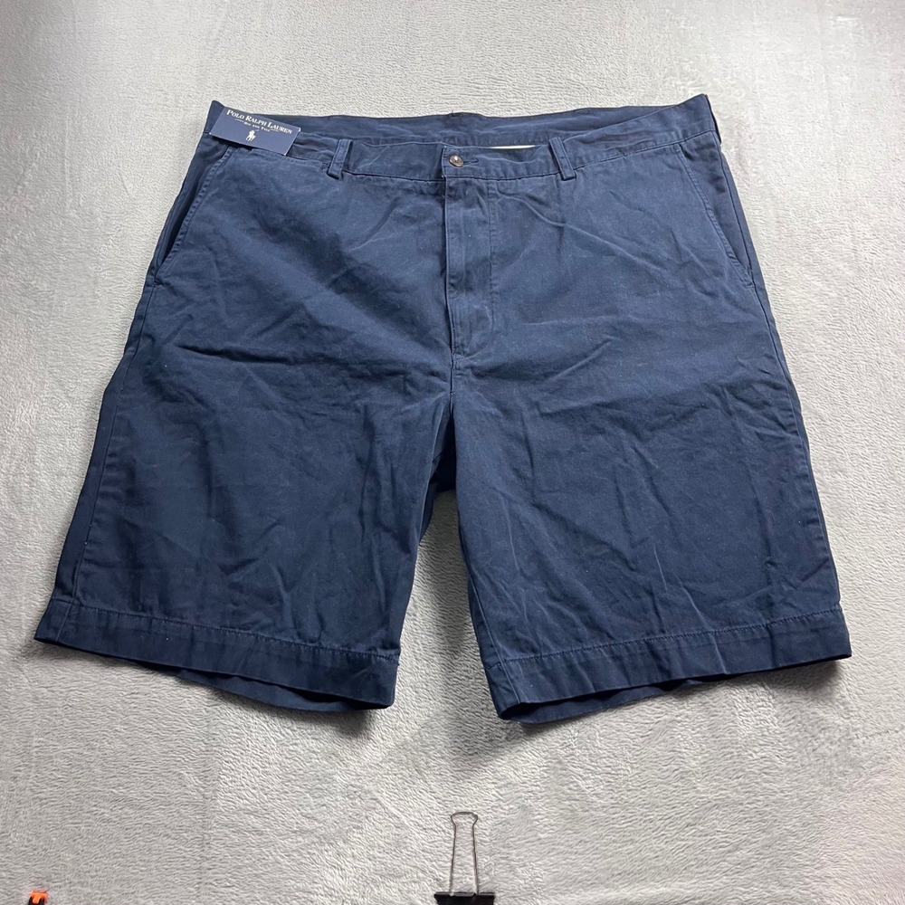 Polo Ralph Lauren Mens Big & Tall Chino Shorts Navy Blue Size 44T New